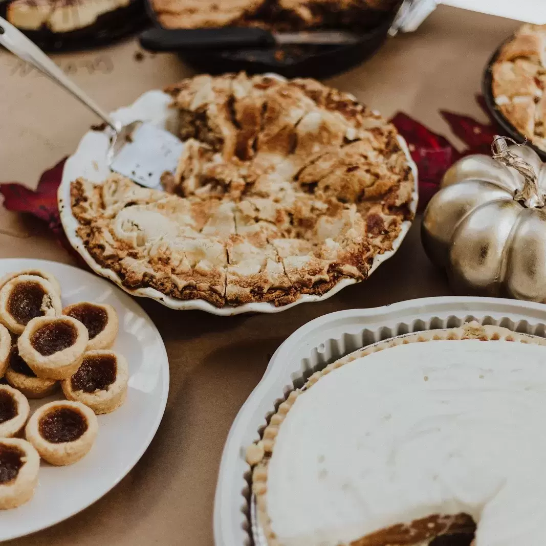 An assortment of holiday pies
